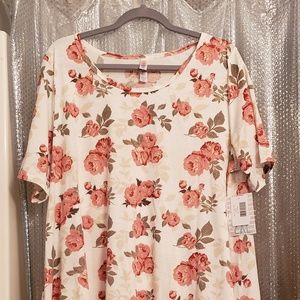 NWT NEW LULAROE Perfect T shirt 2X spring rose